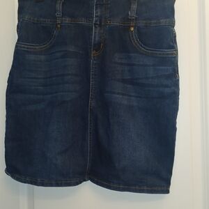 one 5 one Blue Denim Midi Skirt